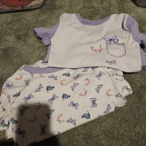 Kirkland Signature Purple and Pink Butterfly Kids Pajama Set